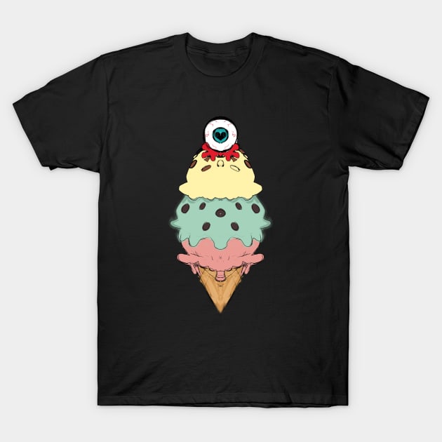 Eye-Scream Cone T-Shirt by supernekocatchandeluxepro
